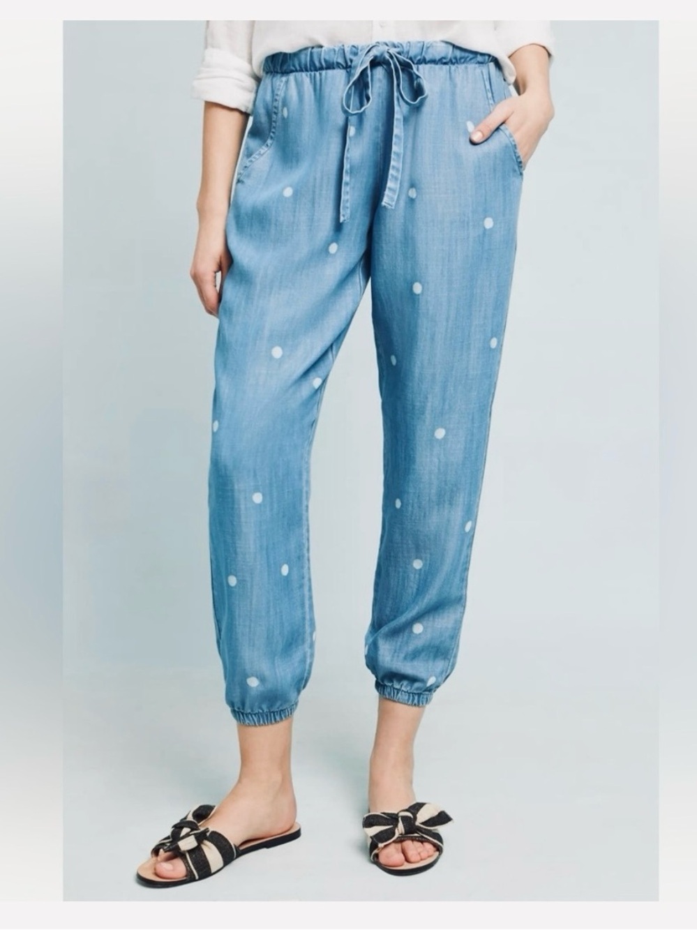Anthro Cloth & Stone chambray joggers